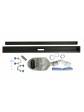 Black stainless steel linear drain 80 cm from Viega siphon - 2